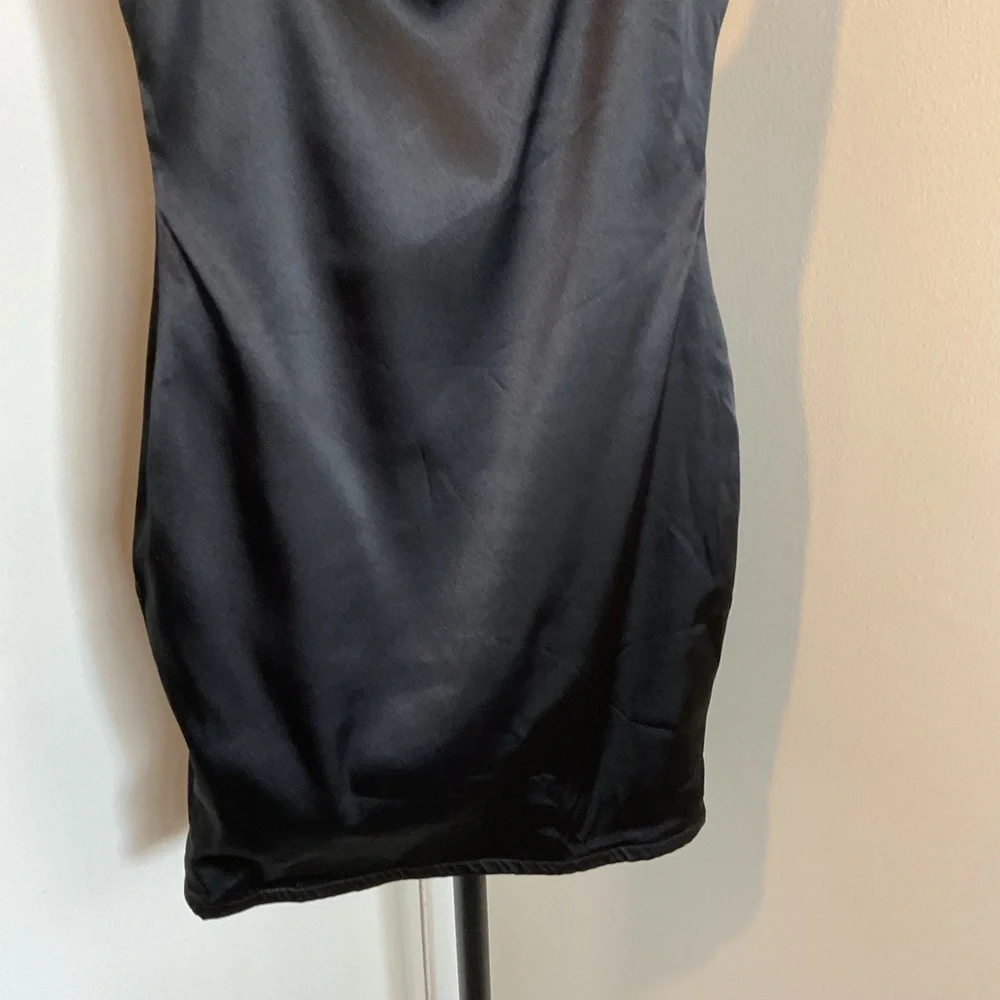 Source Unknown Black Bodycon Mini Dress Square Neck Sleeveless - Picture 6 of 8
